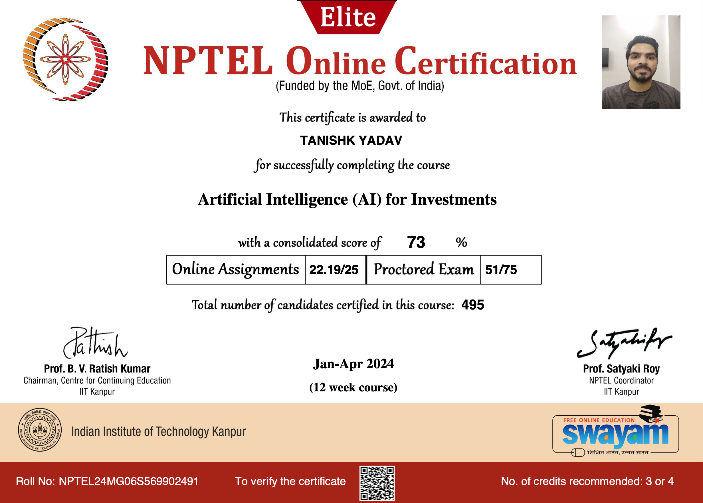 AI for Investments Certificate